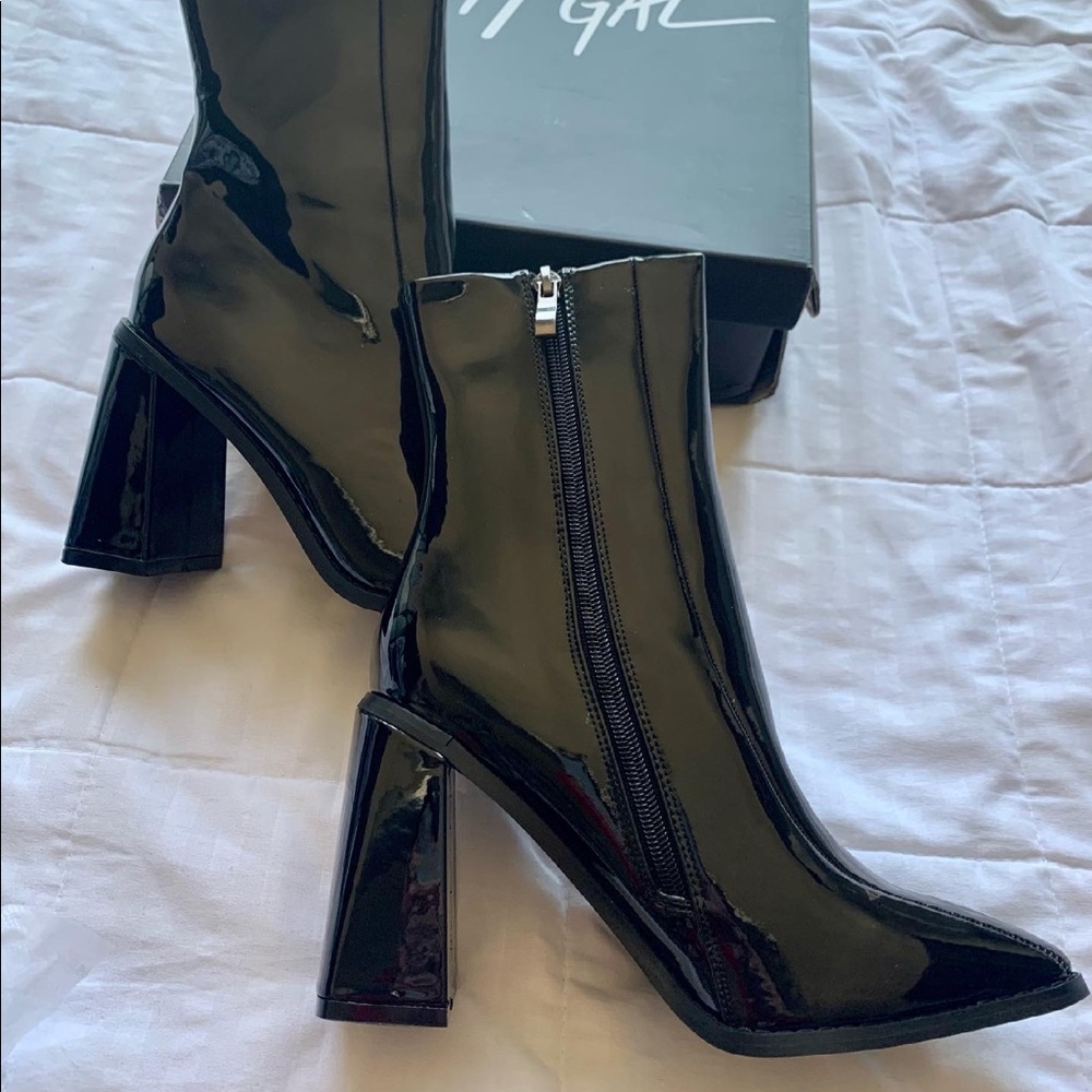 Nasty Gal square toe booties